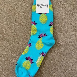 Happy socks blue pineapple print